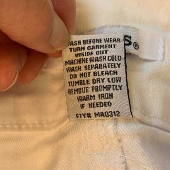 D Jeans White Denim Capri Cropped Jeans Sz 10 - Picture 4 of 5